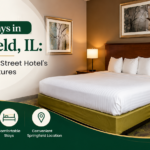 ADA accessible King room at Carpenter Street Hotel, an accessible hotel in Springfield IL