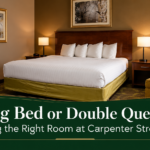Springfield IL hotel rooms at Carpenter Street Hotel with King and Double Queen beds